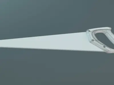 Hand Saw Low-poly 3D model 2