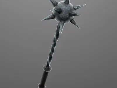 Medieval mace  Low-poly 3D model