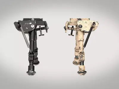 Bipod Two Texture sets Low-poly 3D model