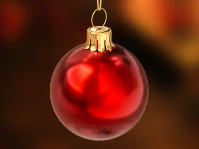 Red Glossy Christmas Ornament &amp;ndash; Christmas Decoration 3D model
