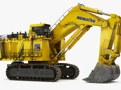 Mining Excavator Komatsu PC8000-6 Backhoe 3D model