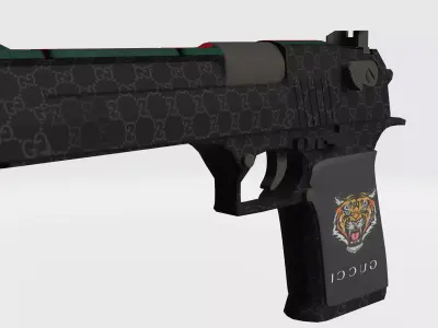 Pistol Desert Eagle 357 Magnum 3D model Low-poly 3D model