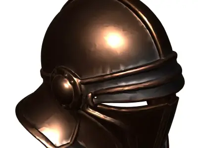 Fantasy Warrior Bronze Helmet 3D Low-poly 3D model