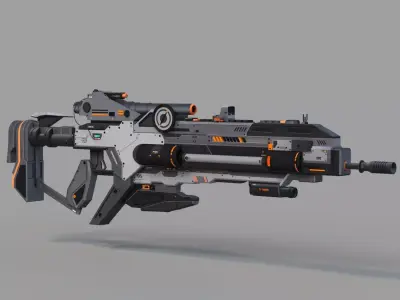 Science Fiction Gun 3 - Rifle 3D model