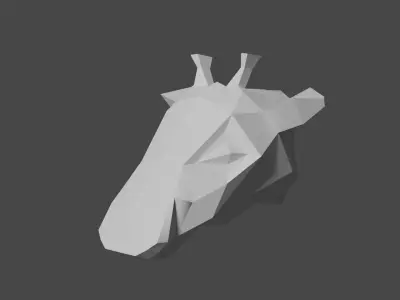 Giraffe head 3D model