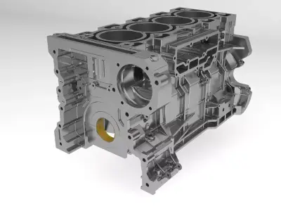 4 Cylinder engine block  3D model