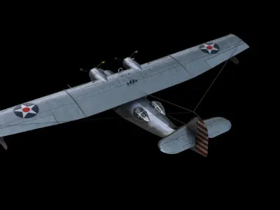 Consolidated PBY Catalina  Low-poly 3D model
