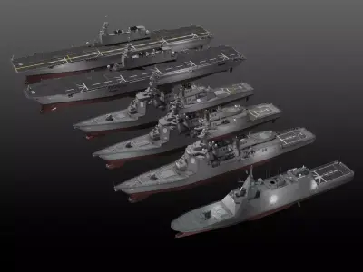 Modern warships 3D Model Collection