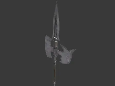 Medieval Halberd Low-poly 3D model purchase