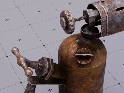 Rusty Blow Torch Free low-poly 3D model