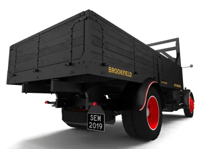 Bedford O Series 1950 Flatbed Truck 3D model