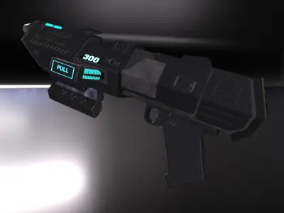 DC17-M Star Wars Blaster Low-poly 3D model