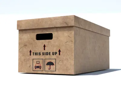 low poly box  3dmodel Low-poly 3D model