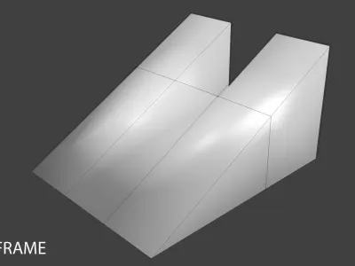 Skateboard Track - Launcher 3D model