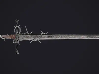 Lords of the Fallen Templar Sword  Low-poly 3D model