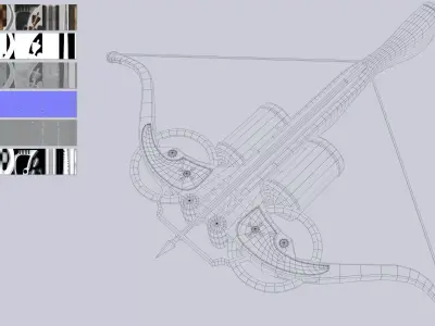 Vampire hunter weapon Low-poly 3D model