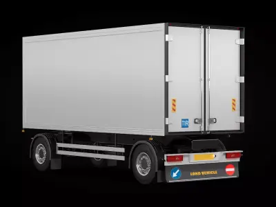 Two Axle Refrigerator Trailer 3D model