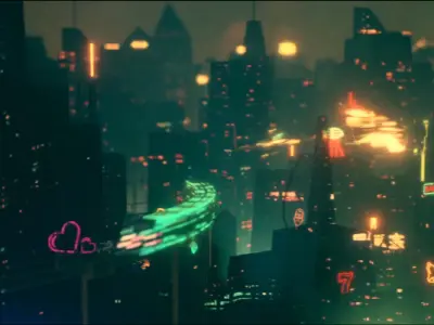 Epic Sci Fi City Realistic Lowpoly Low-poly 3D model