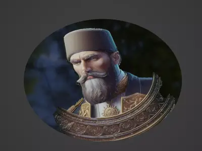 Ottoman Medallion 3D print model buy