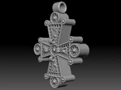 Filigree cross 3D print model