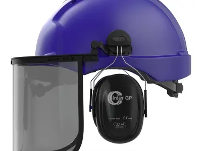 Safety Helmet 2 Blue 3D model