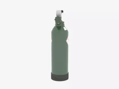 Professional 3D Medical Oxygen Tank Pressure Gauge Valve System 3D model