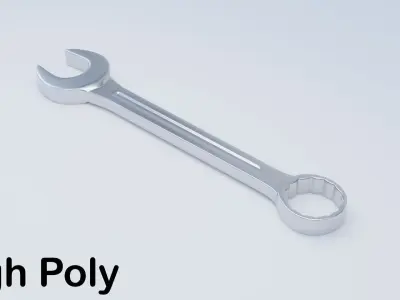 Combination Wrench Low-poly 3D model purchase