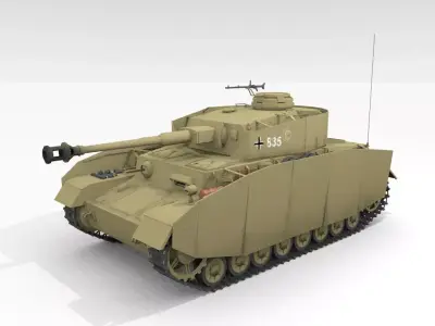 Panzer IV Ausf H medium tank 3D model