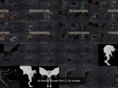 All Beasts Bundle Part 2 3D Model Pack