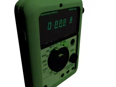 Retro SciFi Green Electronic Device 3D model