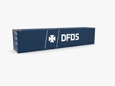 40ft Shipping Container DFDS 3D model