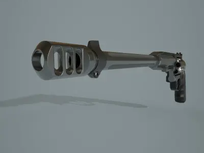 Magnum 460 Low-poly 3D model