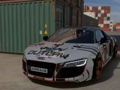 Audi R8  V10 Free 3D model
