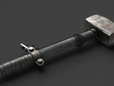 Modifiable Strike Weapon 09 Low-poly 3D model