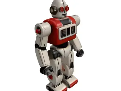 Retro Toy Robot Missing Arm 3D model