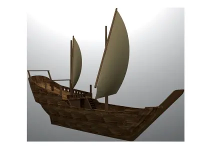 dhow boat 3D model