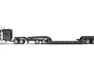 Lowboy Truck 3D model
