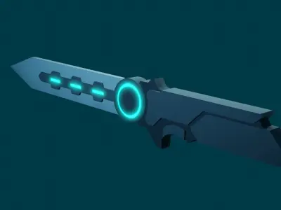 Stylish knife Free low-poly 3D model