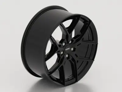 Vossen HF-5 Rims Low-poly 3D model