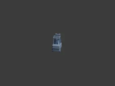 Realistic Forklift 3D Model 3D print model