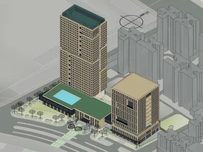 Sketchup Office building P3 3D model