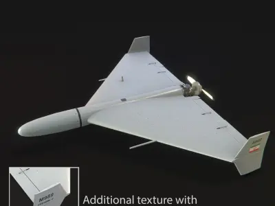 Iranian Kamikaze Drone Shahed 136 or Geran-2 LowPoly 3D model