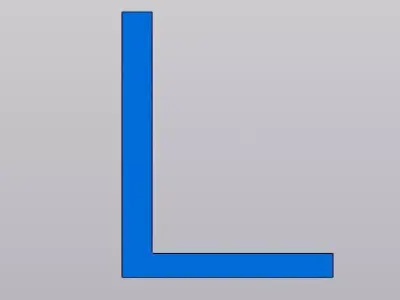 L-Shape Corner Bracket - DIY Mounting Part 3D model