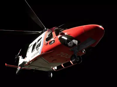 Helicopter AW169  Low-poly 3D model