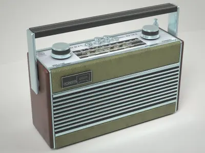 Vintage Retro Roberts Radio RFM3 Low-poly 3D model