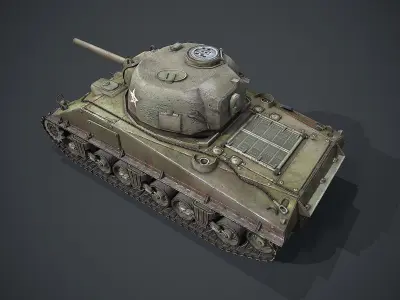 M4 Sherman Low-poly 3D model by v-verchenko1981