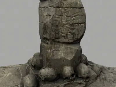 skull pillar  1 3D model
