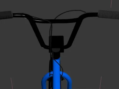 Bicycle bike in software Low-poly 3D model