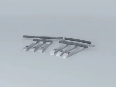 Rail Track Templates Concrete Sleepers Free 3D model