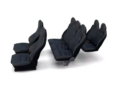 Tesla Model X Seats 3D model
